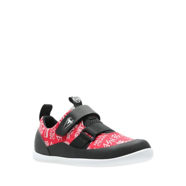 Clarks Girls Play Web Kid Trainers Red | CA-213495